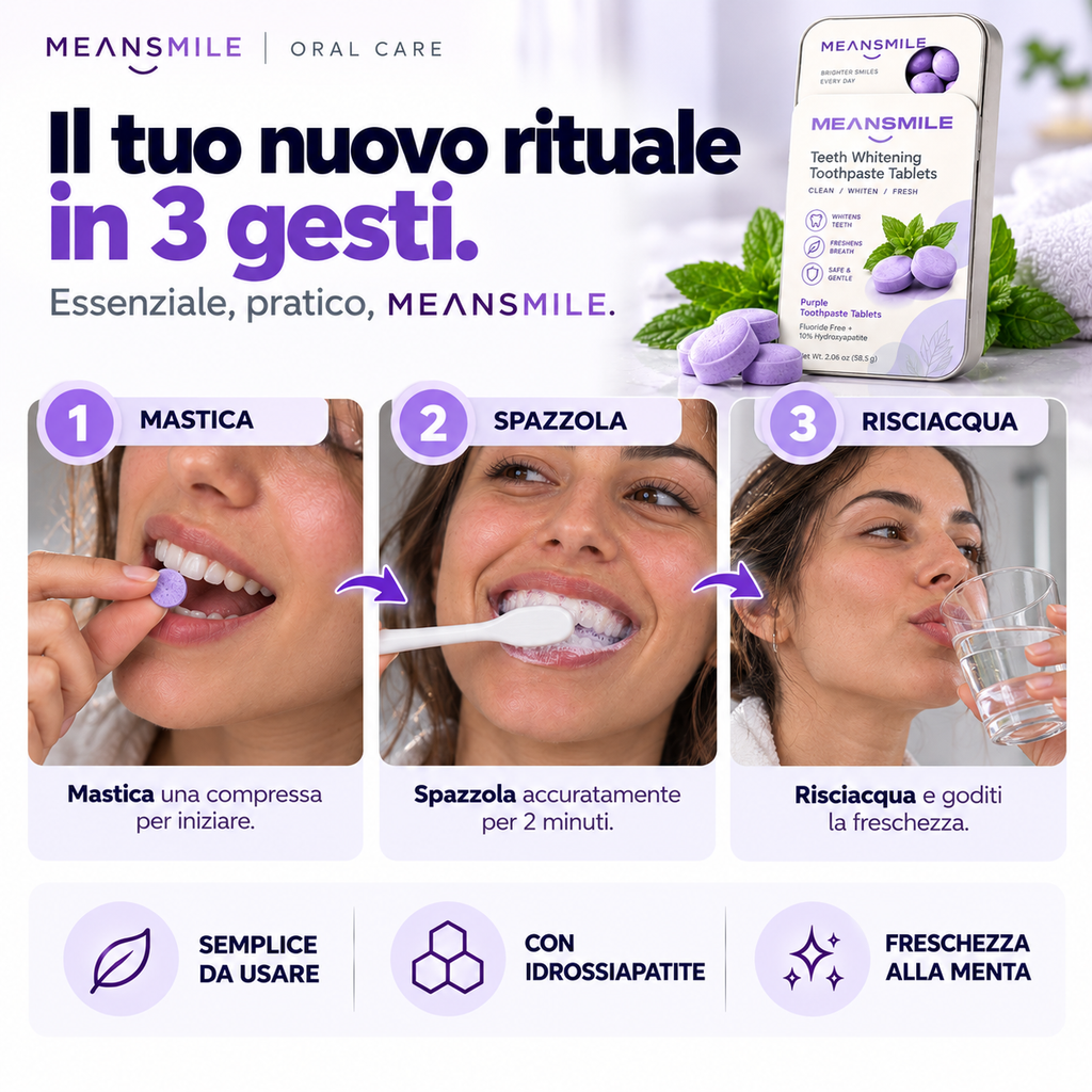 MEANSMILE - Compresse Dentifricio