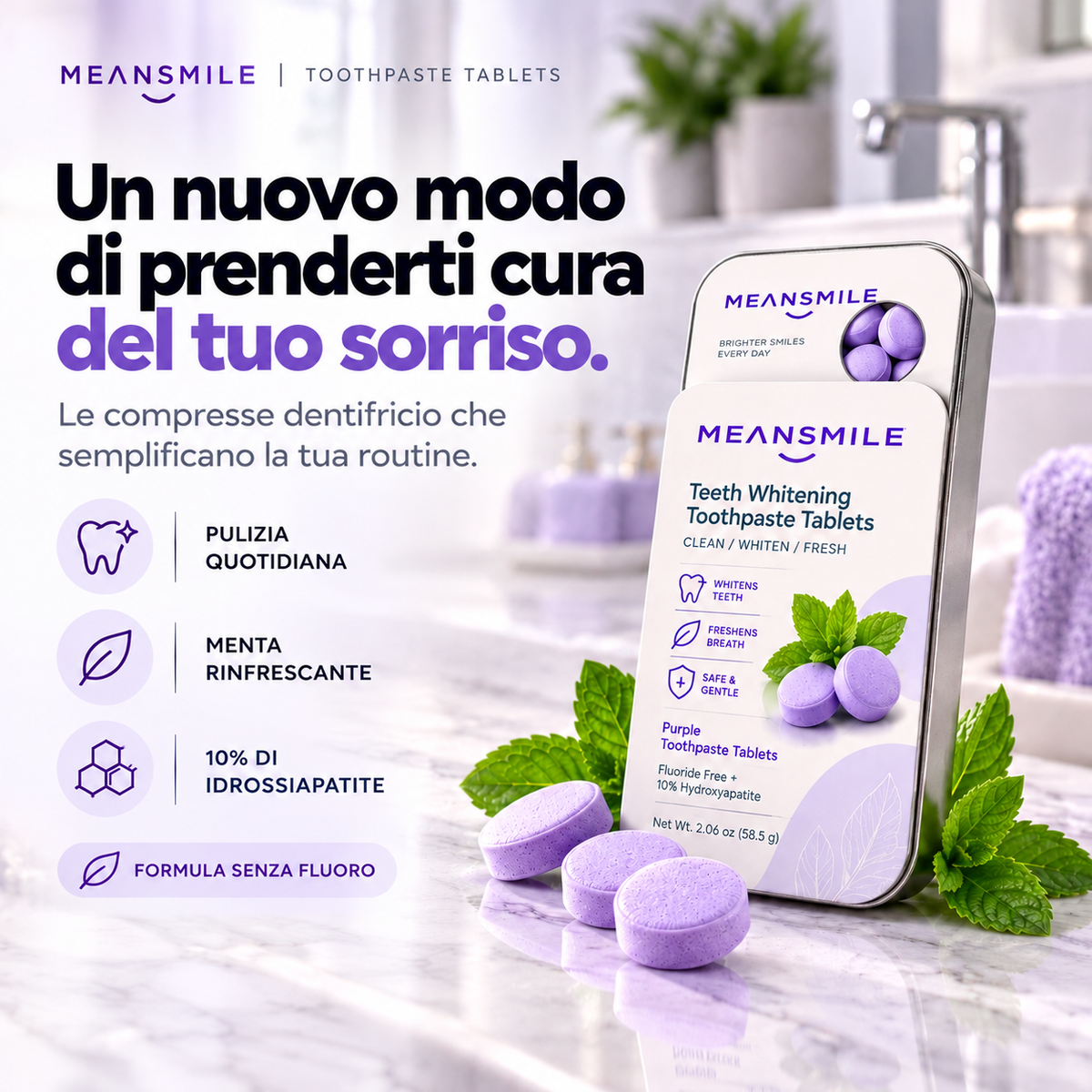 MEANSMILE - Compresse Dentifricio