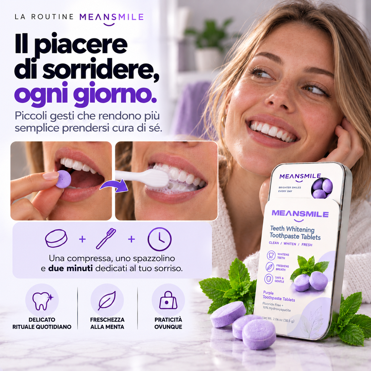 MEANSMILE - Compresse Dentifricio