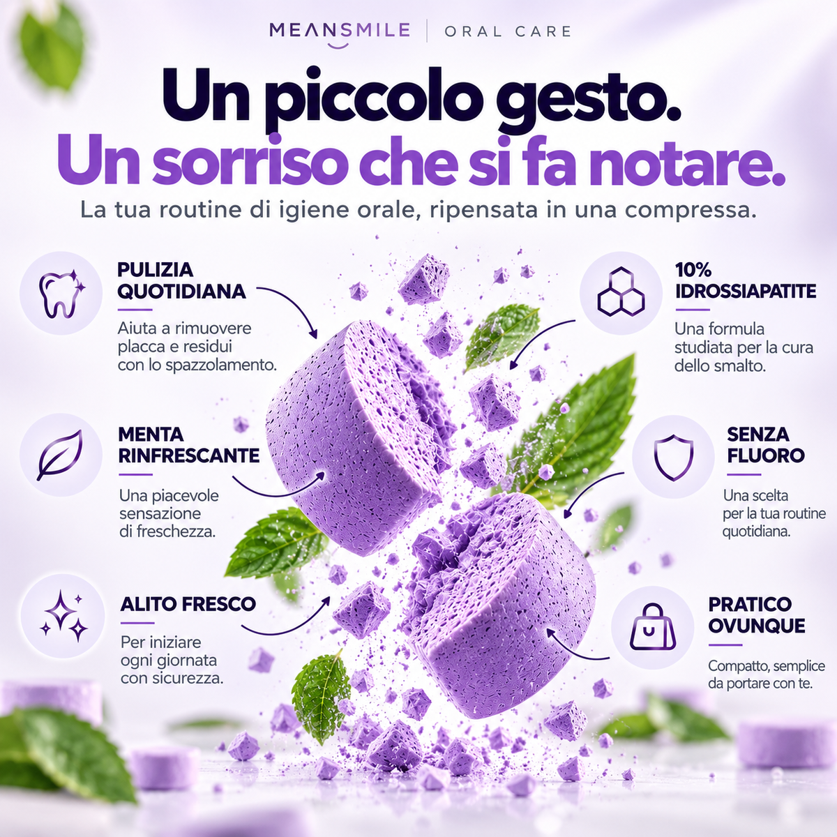MEANSMILE - Compresse Dentifricio